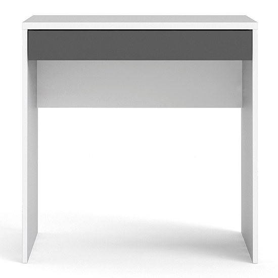 Frosk Wooden 1 Drawer Computer Desk In White And Grey_4