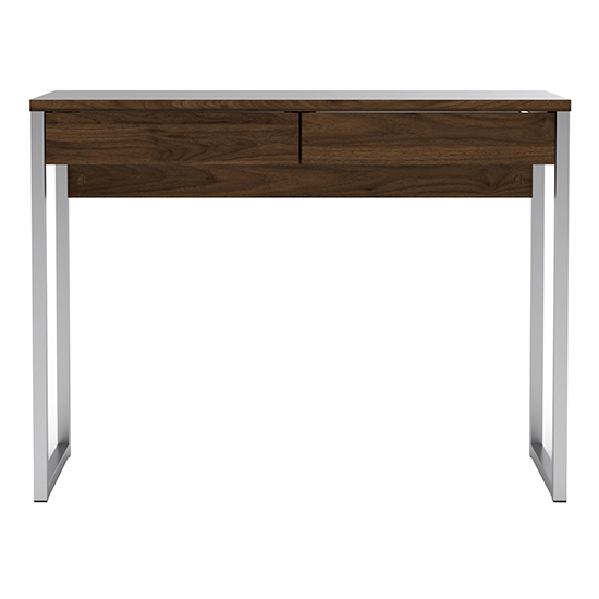 Frosk Wooden 2 Drawers Computer Desk In Walnut_2