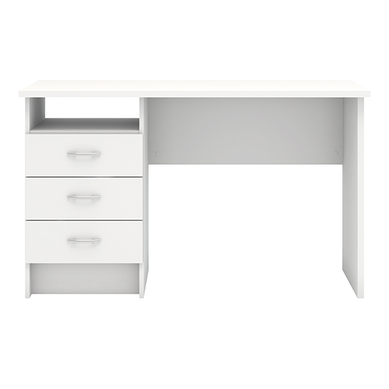 Frosk Wooden 3 Drawers Computer Desk In White_2