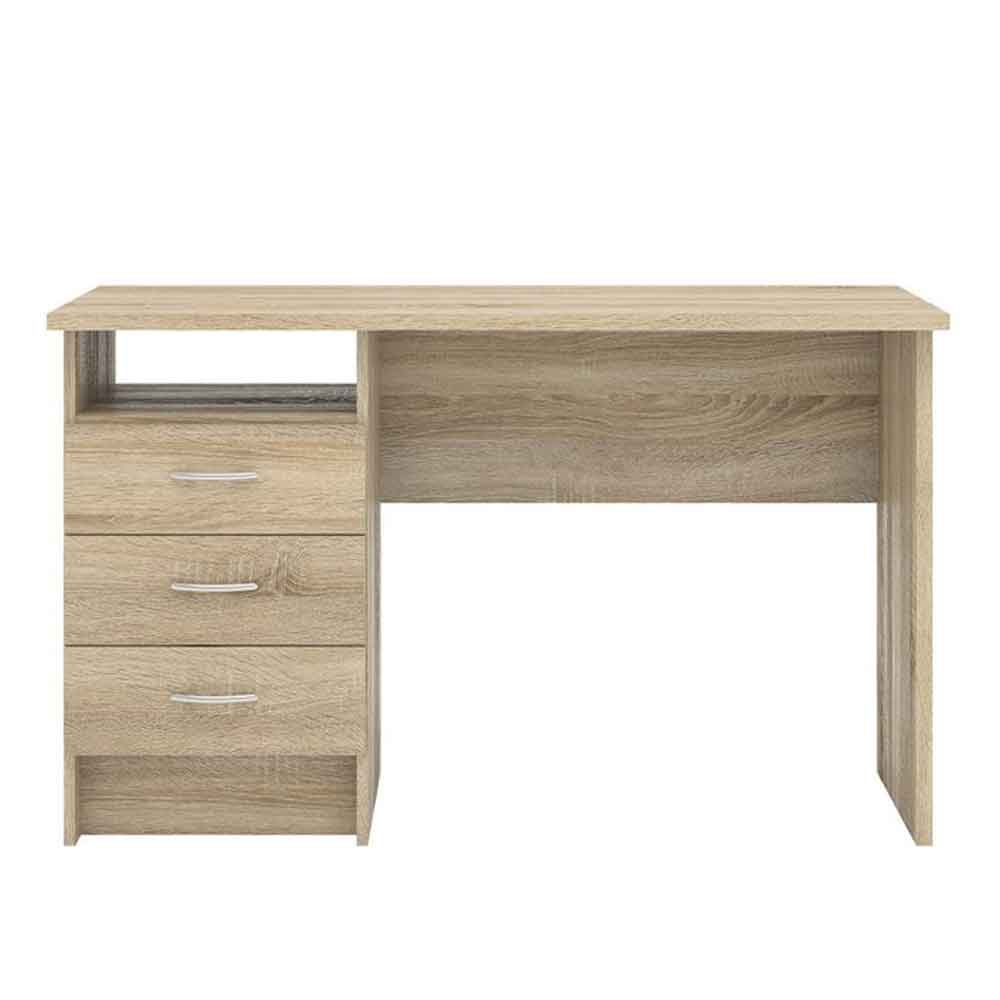 Frosk Wooden Frosk Wooden Laptop Desk with 3 Drawers in Oak Desk With 3 Drawers In Oak