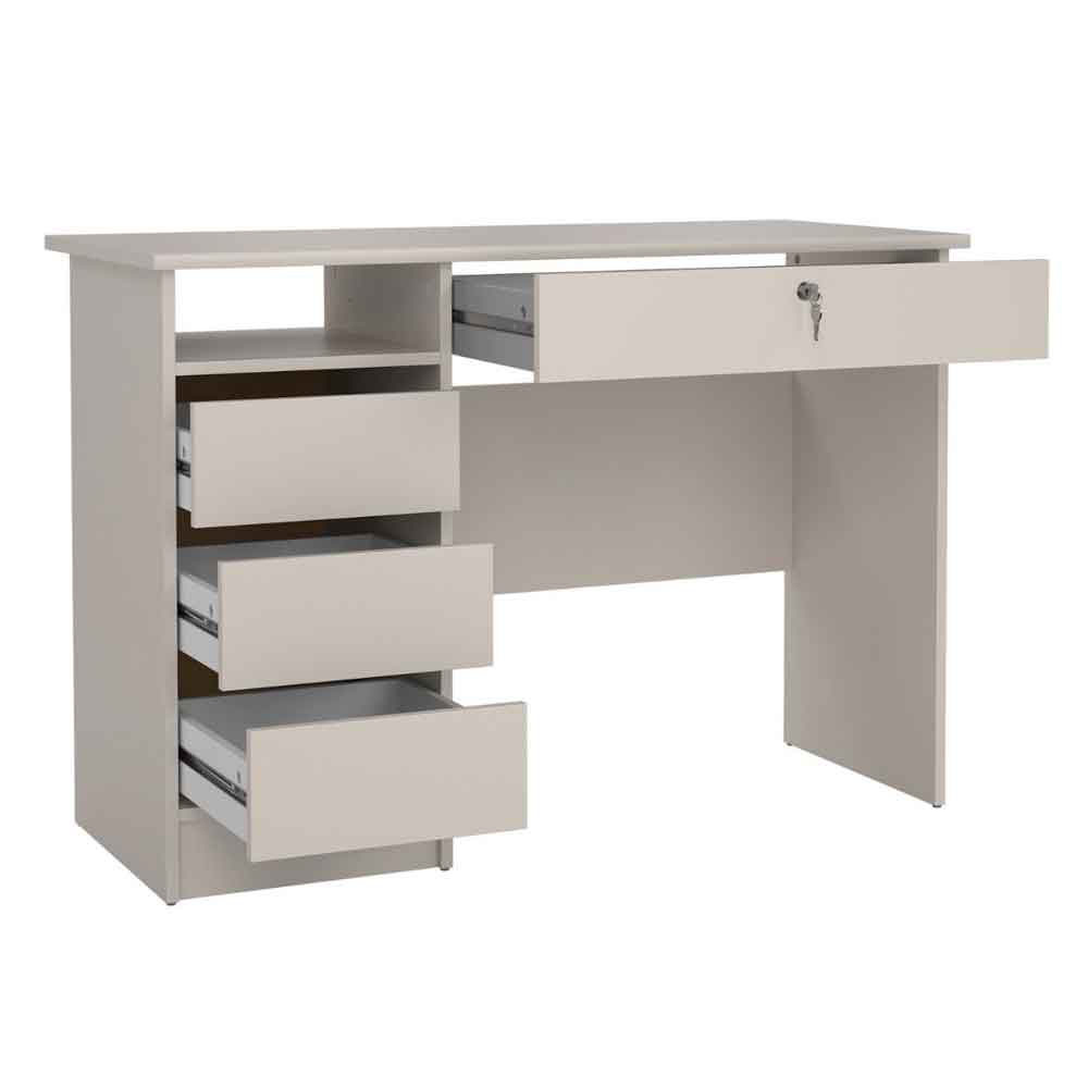 Frosk Wooden Laptop Desk with 4 Drawers in Cashmere