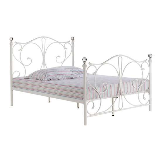 Froxfield Metal Double Bed In White_3