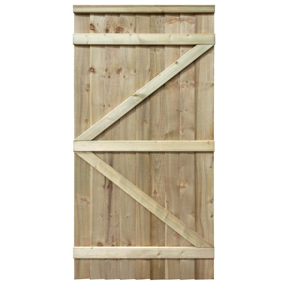 Fryeburg Wooden Garden Square Top Gate In Sawn