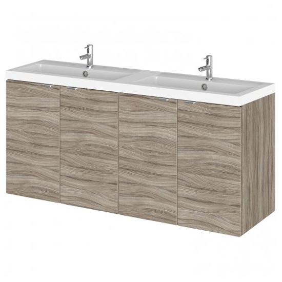 Fuji 120cm 4 Doors Wall Vanity With Basin 1 In Driftwood