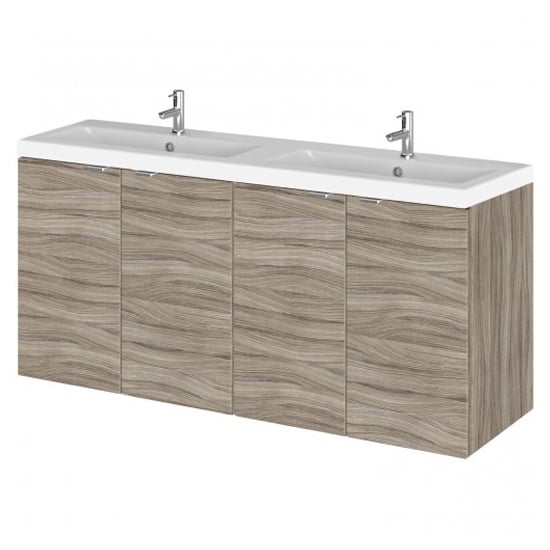 Read more about Fuji 120cm 4 doors wall vanity with basin 2 in driftwood