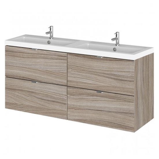 Read more about Fuji 120cm 4 drawers wall vanity with basin 1 in driftwood