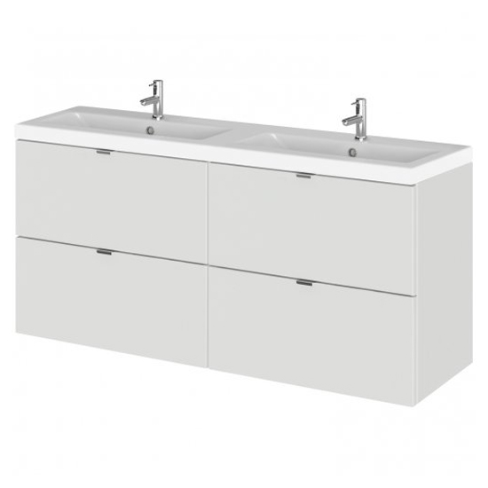 Read more about Fuji 120cm 4 drawers wall vanity with basin 2 in grey mist