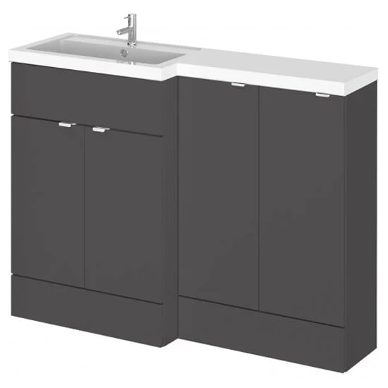 Fuji 120cm Left Handed Vanity With Base Unit In Gloss Grey_1