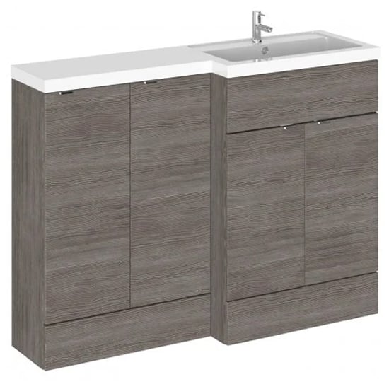 Fuji 120cm Right Handed Vanity With Base Unit In Brown Grey