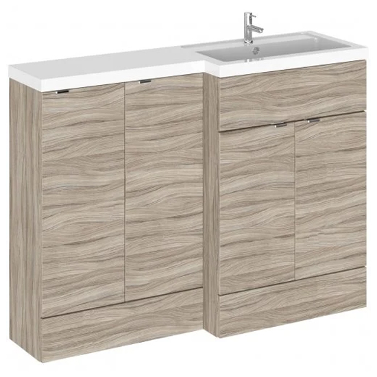 Read more about Fuji 120cm right handed vanity with base unit in driftwood
