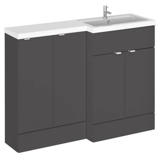 Fuji 120cm Right Handed Vanity With Base Unit In Gloss Grey_1