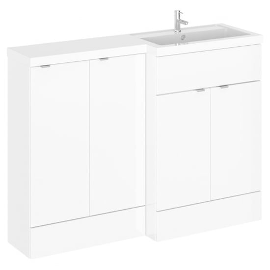 Fuji 120cm Right Handed Vanity With Base Unit In Gloss White