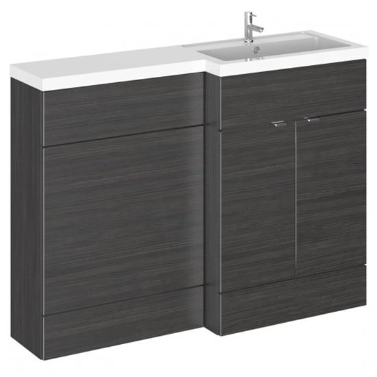 Fuji 120cm Right Handed Vanity With L-Shaped Basin In Black_1