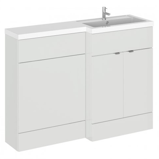 Fuji 120cm Right Handed Vanity With L-Shaped Basin In Grey Mist
