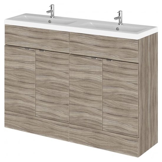 Read more about Fuji 120cm vanity unit with ceramic basin in driftwood