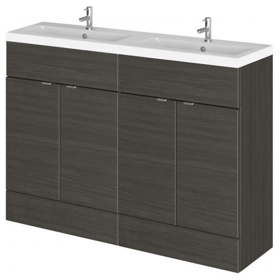 Product photograph of Fuji 120cm Vanity Unit With Ceramic Basin In Hacienda Black from Furniture in Fashion