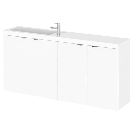Fuji 120cm Wall Hung Vanity Unit With Basin In Gloss White