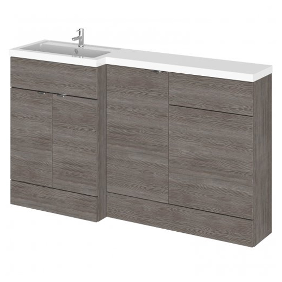 Fuji 150cm Left Handed Vanity With L-Shaped Basin In Brown_1