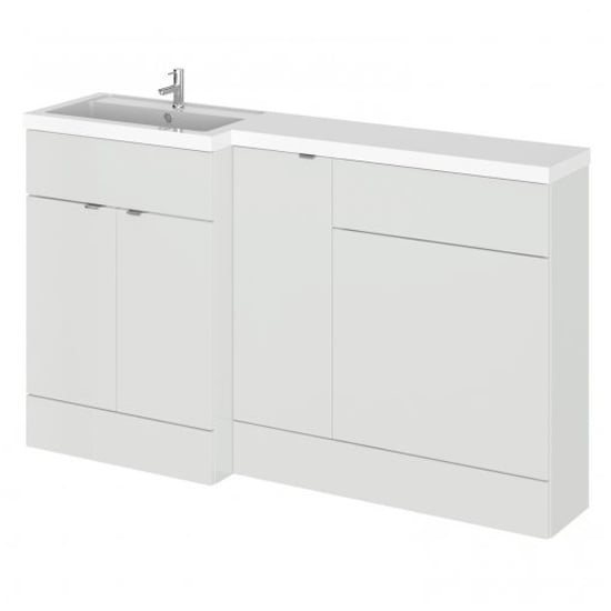 Fuji 150cm Left Handed Vanity With WC Unit In Gloss Grey Mist