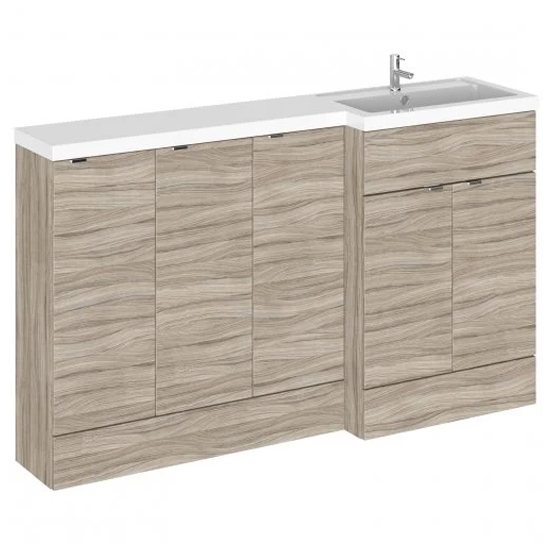 Fuji 150cm Right Handed Vanity With Base Unit In Driftwood_1