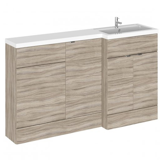 Fuji 150cm Right Handed Vanity With L-Shaped Basin In Driftwood_1