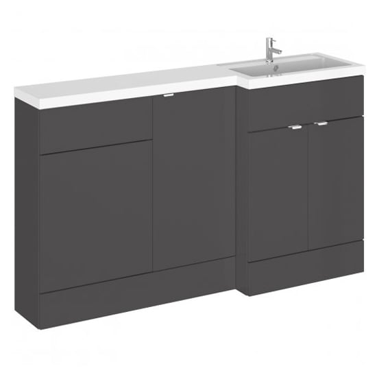 Fuji 150cm Right Handed Vanity With L-Shaped Basin In Grey_1