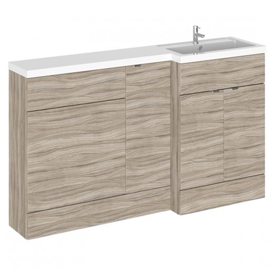 Fuji 150cm Right Handed Vanity With WC Unit In Driftwood_1