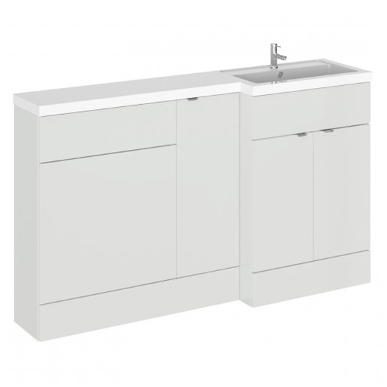 Fuji 150cm Right Handed Vanity With WC Unit In Gloss Grey Mist