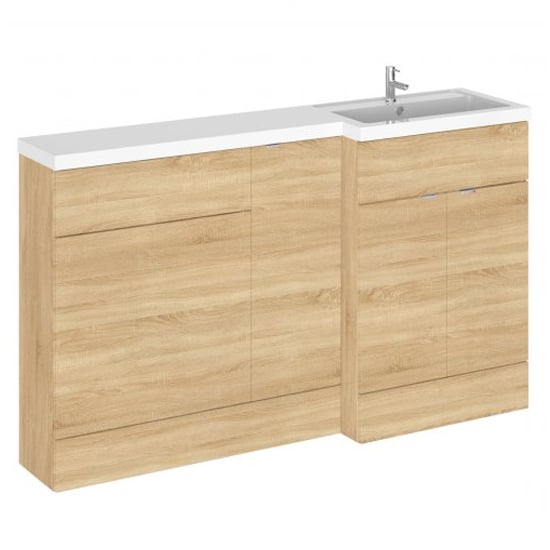 Fuji 150cm Right Handed Vanity With WC Unit In Natural Oak_1