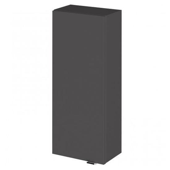 Product photograph of Fuji 30cm Bathroom Wall Unit In Gloss Grey With 1 Door from Furniture in Fashion