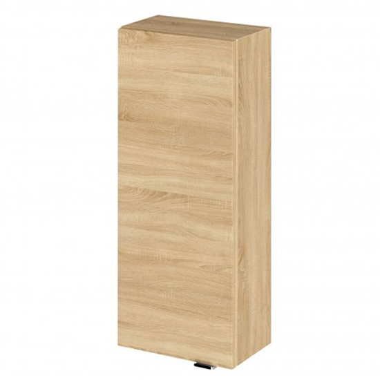 Read more about Fuji 30cm bathroom wall unit in natural oak with 1 door
