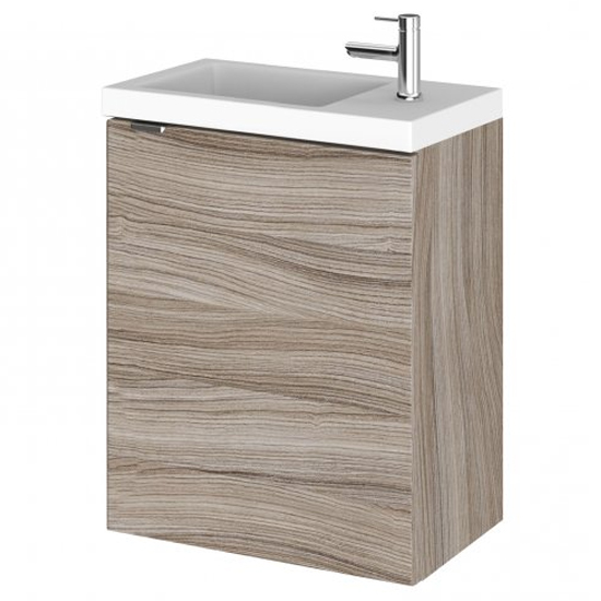 Fuji 40cm Wall Hung Vanity Unit With Basin In Driftwood