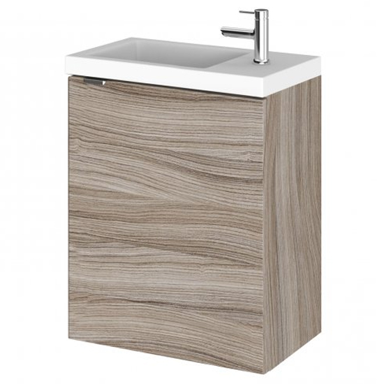 Read more about Fuji 40cm wall hung vanity unit with basin in driftwood