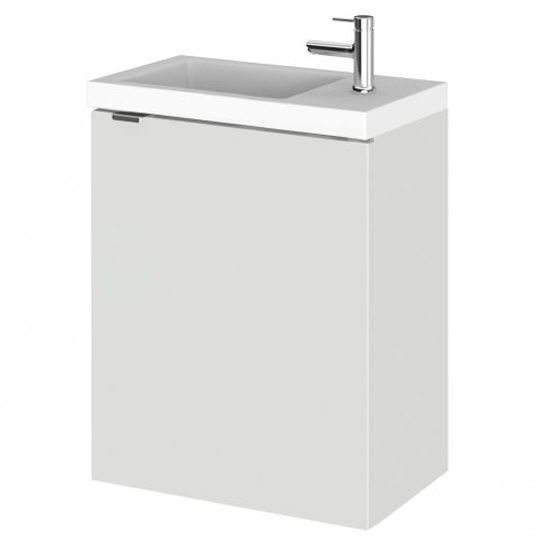 Photo of Fuji 40cm wall hung vanity unit with basin in gloss grey mist