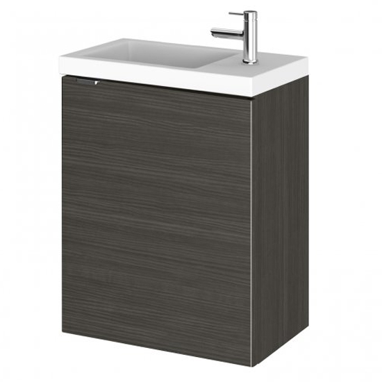 Fuji 40cm Wall Hung Vanity Unit With Basin In Hacienda Black