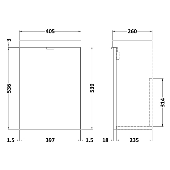Fuji 40cm Wall Hung Vanity Unit With Basin In Natural Oak_3