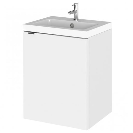 Fuji 40cm Wall Vanity With Polymarble Basin In Gloss White