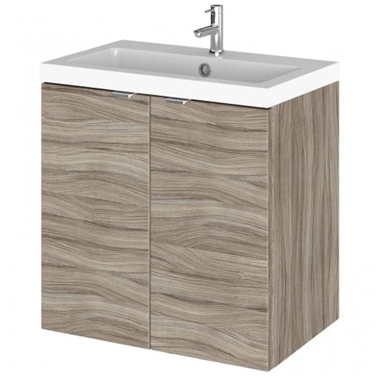 Fuji 50cm 2 Doors Wall Vanity With Basin 1 In Driftwood
