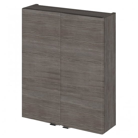 Read more about Fuji 50cm bathroom wall unit in brown grey avola with 2 doors
