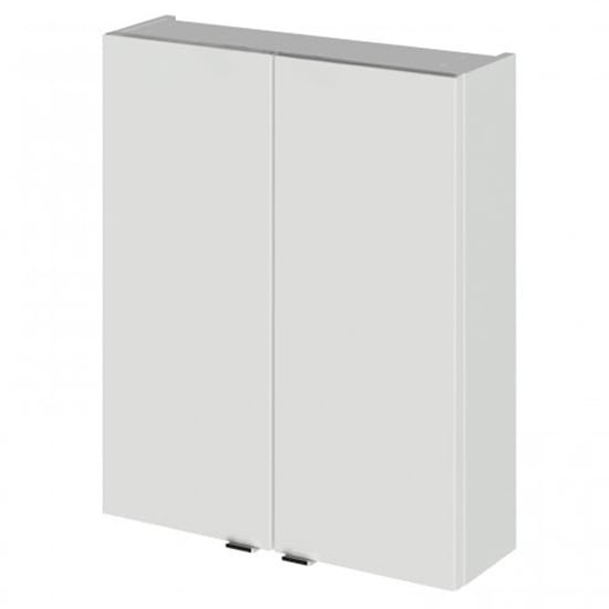 Read more about Fuji 50cm bathroom wall unit in gloss grey mist with 2 doors