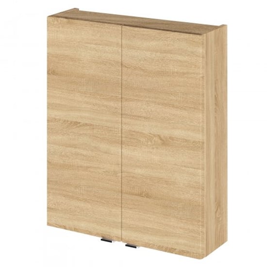 Read more about Fuji 50cm bathroom wall unit in natural oak with 2 doors