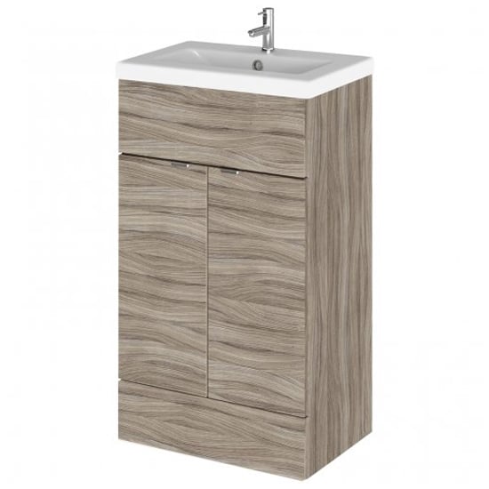 Read more about Fuji 50cm vanity unit with ceramic basin in driftwood