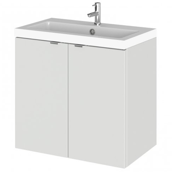 Read more about Fuji 60cm 2 doors wall vanity with basin 1 in gloss grey mist