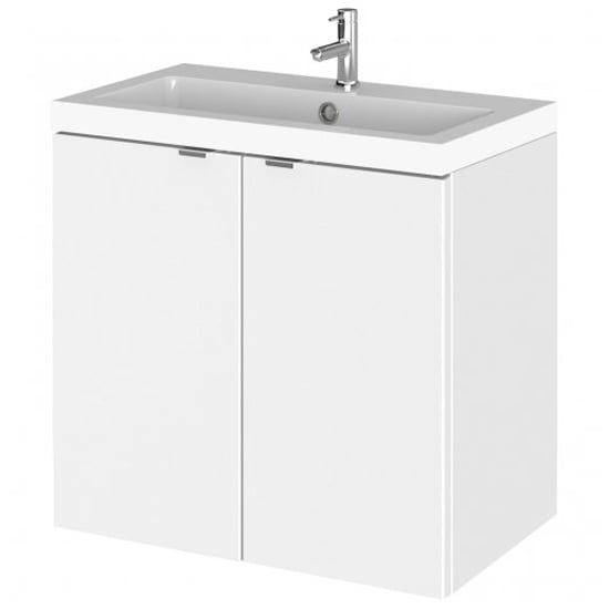 Read more about Fuji 60cm 2 doors wall vanity with basin 1 in gloss white