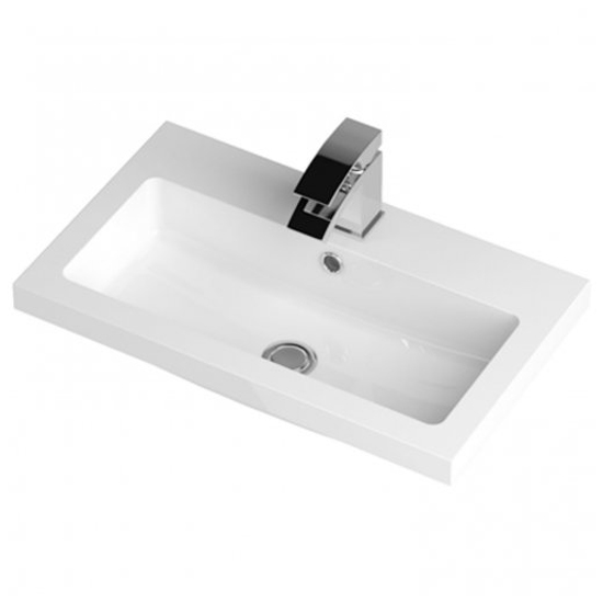 Fuji 60cm 2 Drawers Wall Vanity With Basin 1 In Gloss Grey_2