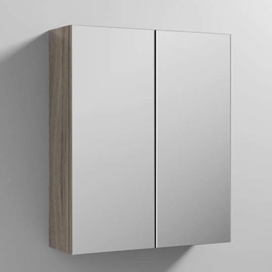 Fuji 60cm Mirrored Cabinet In Driftwood With 2 Doors