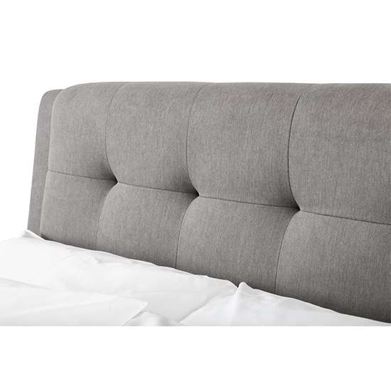 Fauna Linen Super King Size Bed With 4 Drawers In Grey Furniture in