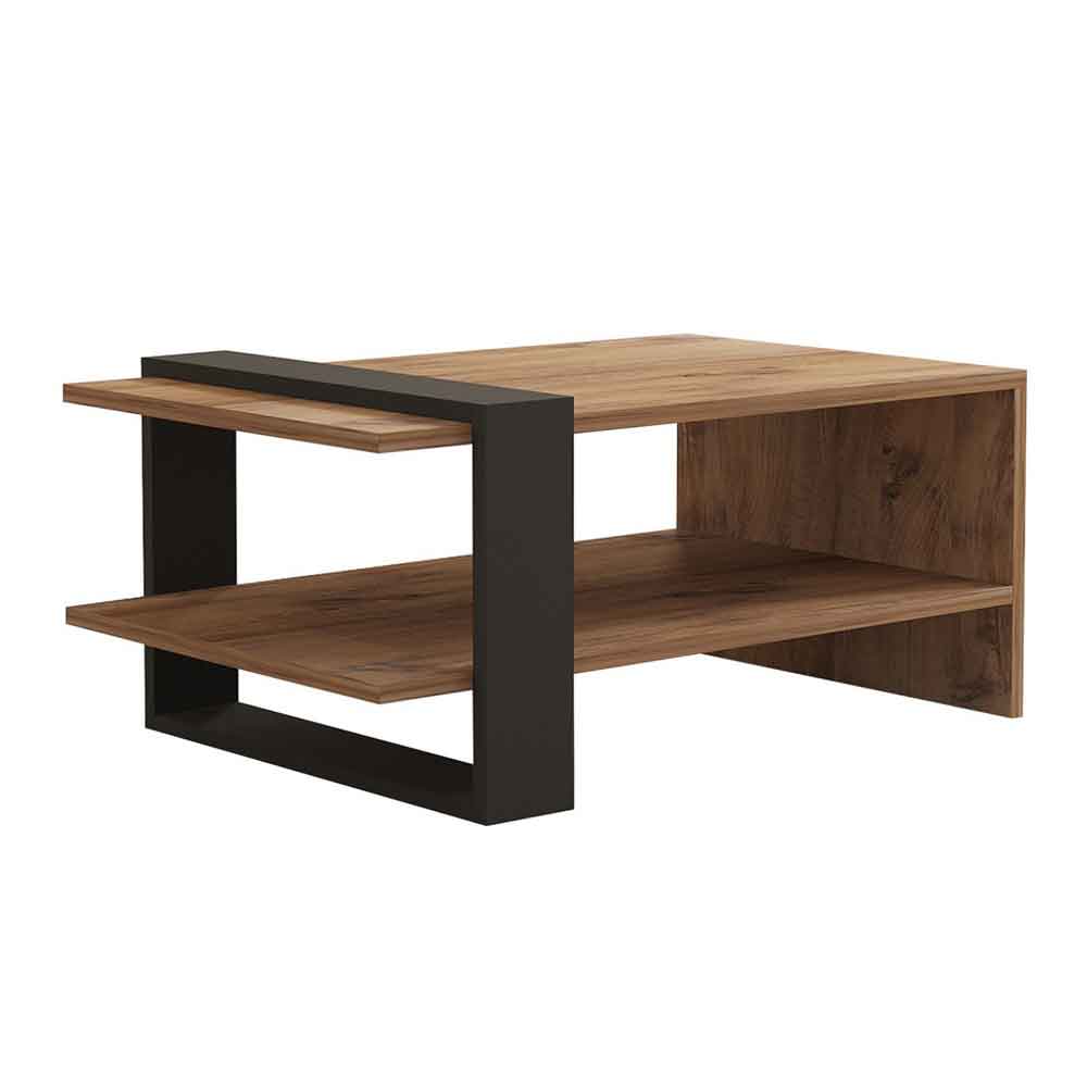 Funda Rectangular Wooden Coffee Table in Oak and Anthracite