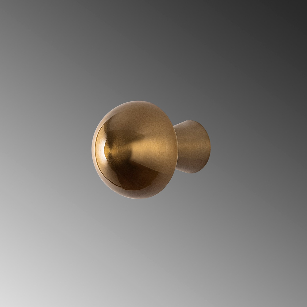 Fungal Metal Mushroom Shape Wall Light in Gold