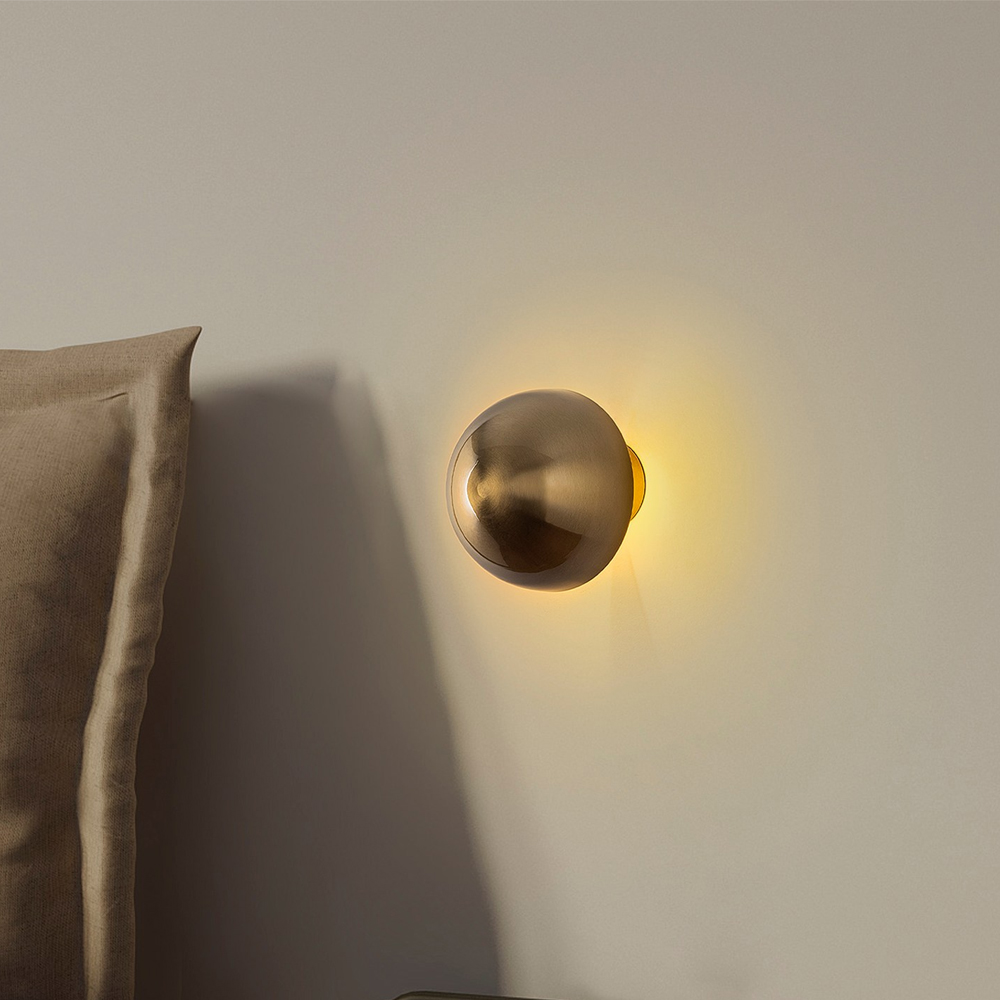 Fungal Metal Wall Light in Gold